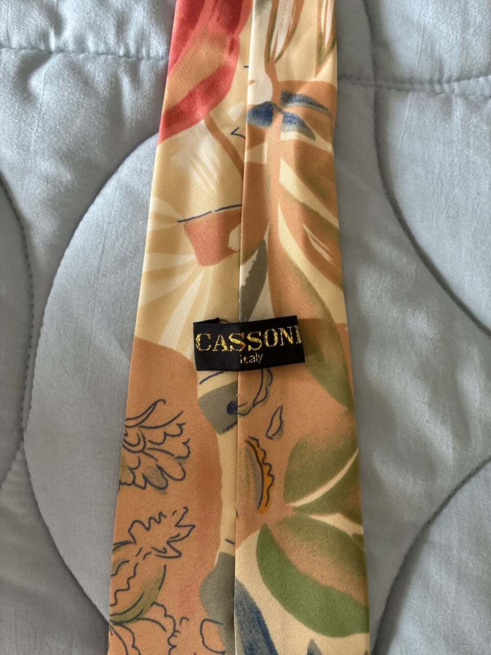 Cassoni Italy Floral Tropical Print Necktie A501